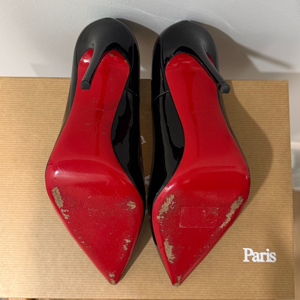 Christian Louboutin So Kate 120 Patent Pumps – Black, Size 38 - Picture 12 of 16